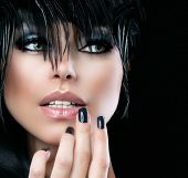 stock photo of art  - Fashion Art Portrait Of Beautiful Girl - JPG 