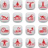 image of fitness  - Fitness and Sport vector icon set for web and mobile - JPG 