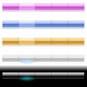 picture of blue sky  - Blank glossy plastic menu bars in different colors - JPG 