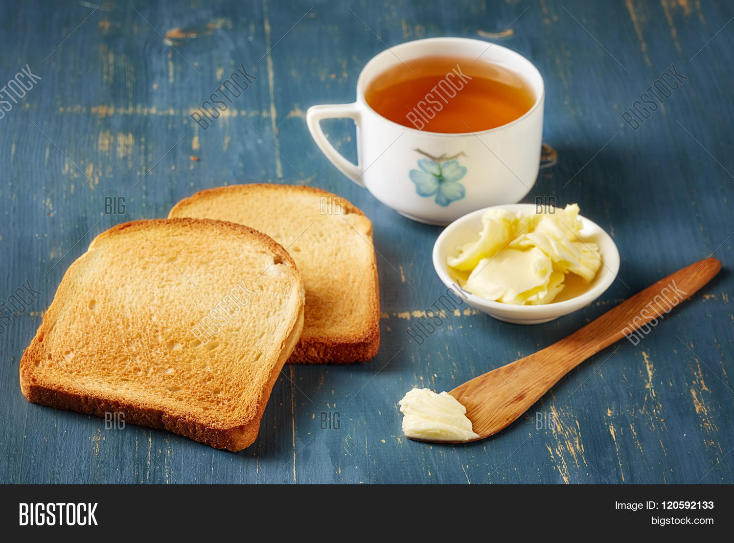 Sliced Toast Bread, Butter Tea Image & Photo Bigstock