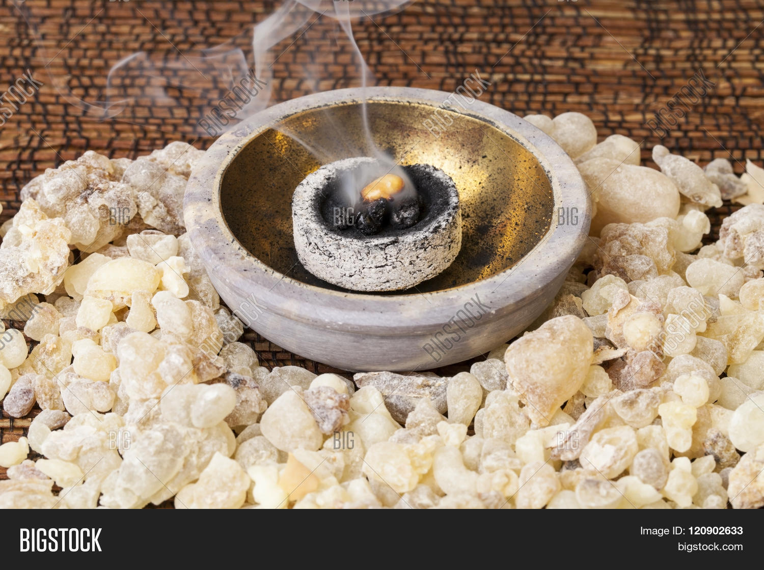 Frankincense Burning On Hot Coal. Image & Photo Bigstock