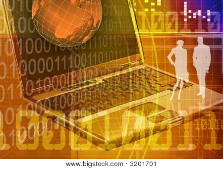Picture or Photo of Abstract global business and information technologies background