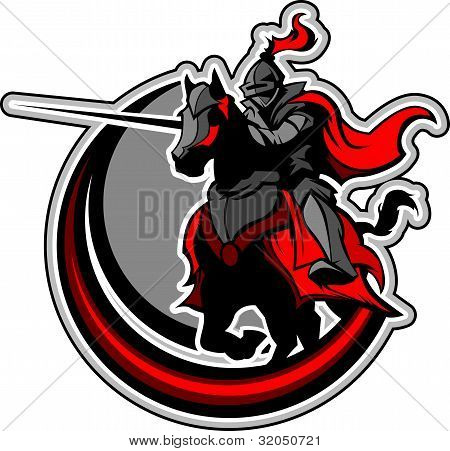 Picture or Photo of Knight with armor riding a horse and Jousting