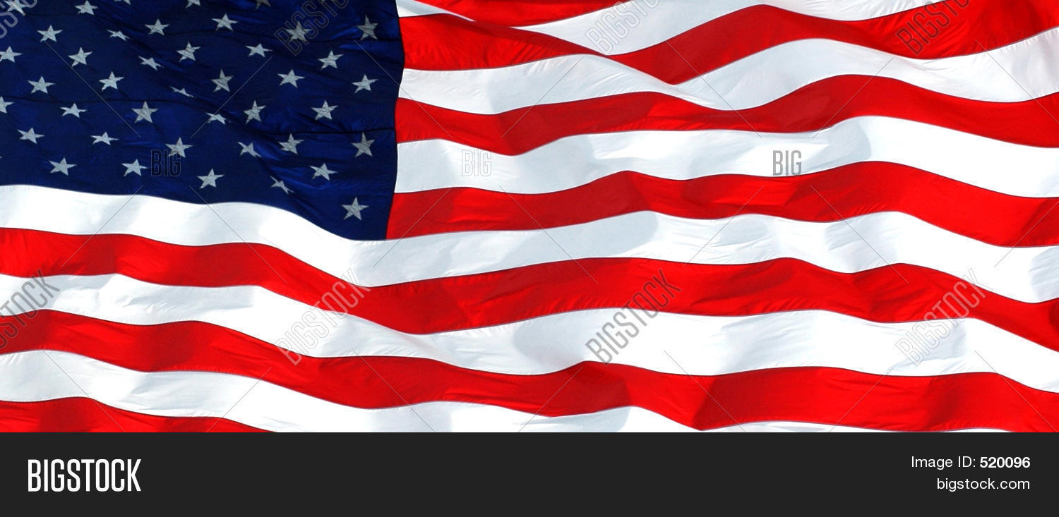 Us Flag Horizontal Right Image & Photo | Bigstock