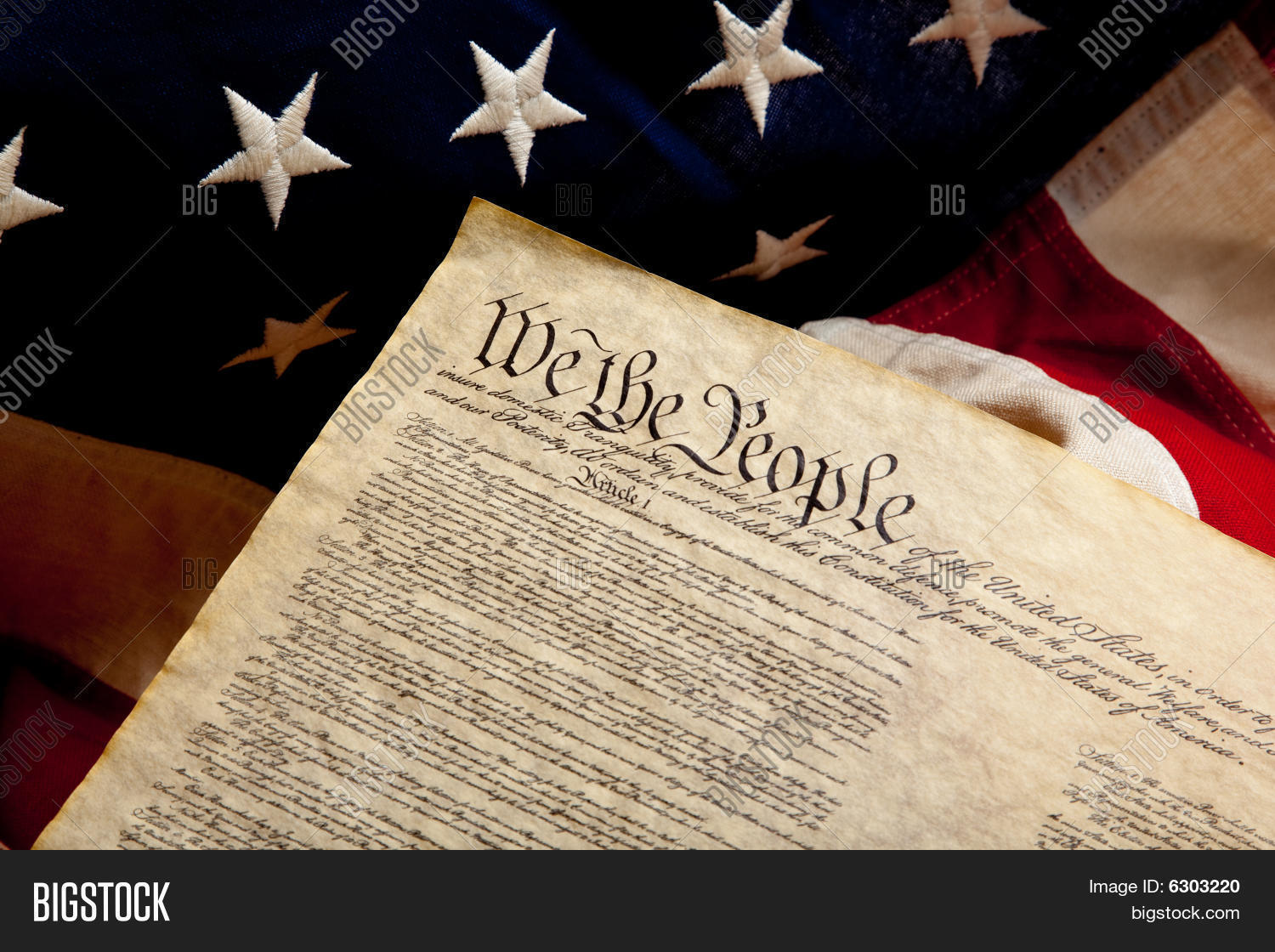 Preamble Constitution American Flag Image & Photo Bigstock