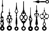 image of tick tock  - A set of vintage clock hands done in vectors and are editable - JPG 