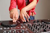 image of mixer  - Dj mixer equipment to control sound and play music - JPG 