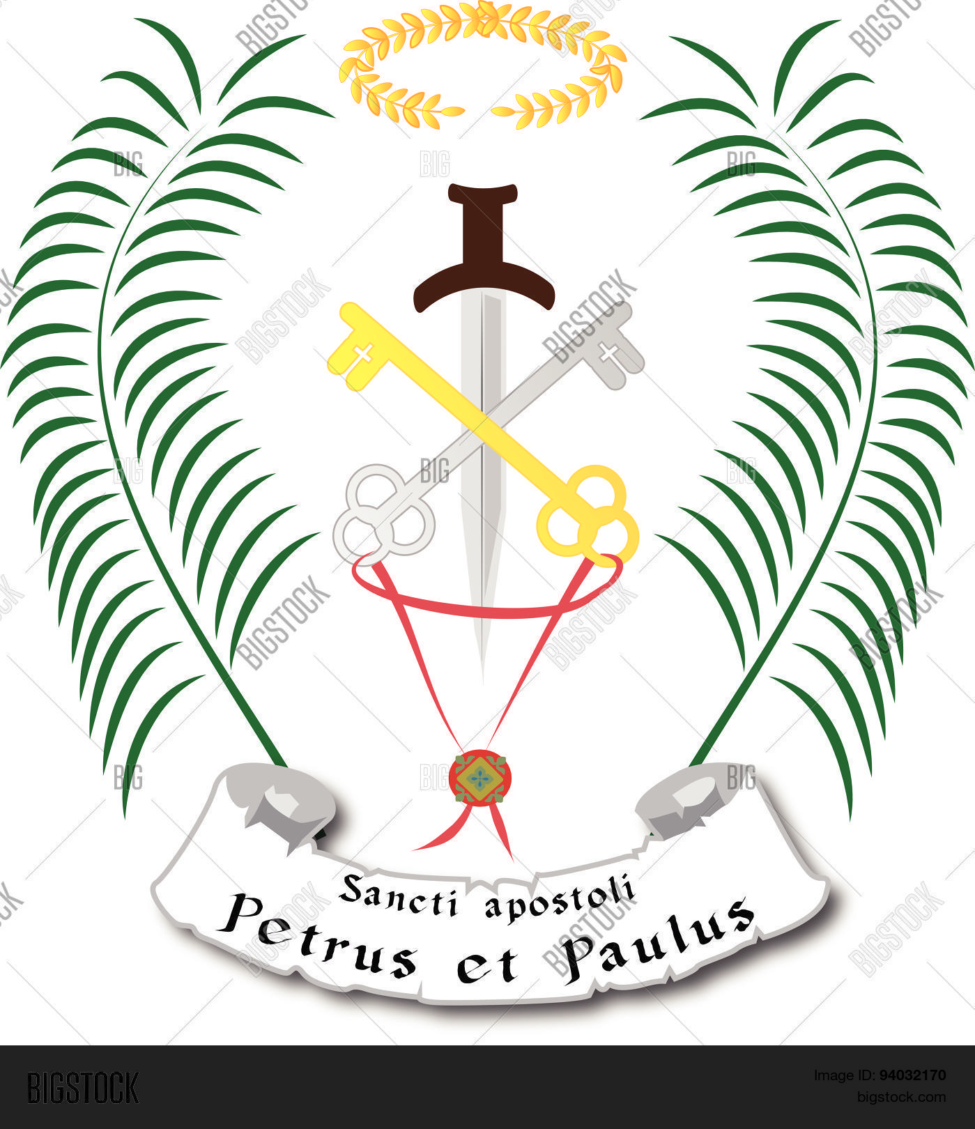 St Peter Paul Apostles Symbol Vector & Photo Bigstock
