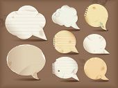 pic of notebook  - Paper speech bubbles - JPG 