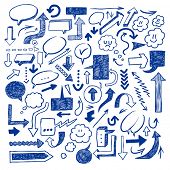 pic of drawn  - a hand drawn arrows set - JPG 