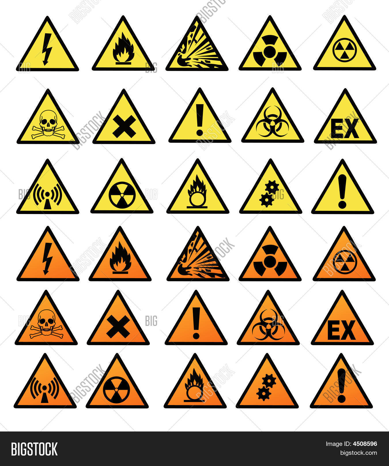 Chemical Hazard Signs Vector Illustration Stock Vector & Stock Photos