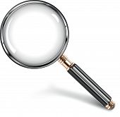 foto of magnifying  - Magnifying glass for detailed image with black handle - JPG 