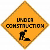 pic of road sign  - Illustration of a yellow Under Construction sign - JPG 