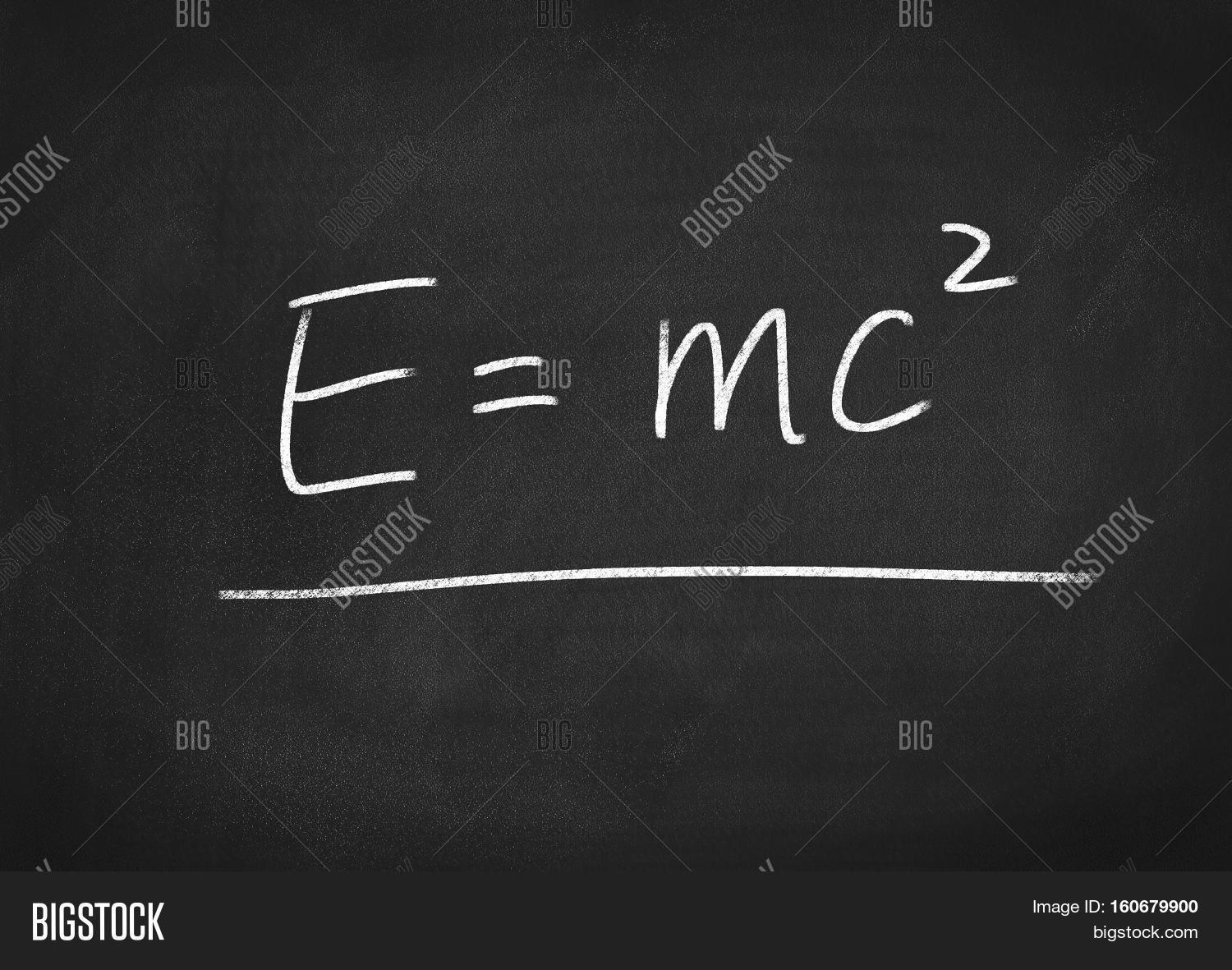 Einstein Formula E Mc2 On Blackboard Chalkboard Background Stock Einstein Formula E Mc2 On Blackboard Chalkboard Background