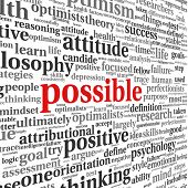 stock photo of possibility  - Possible concept in word tag cloud on white background - JPG 