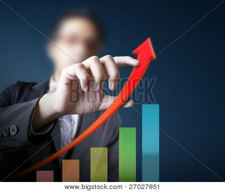 Picture or Photo of Hand and business graph