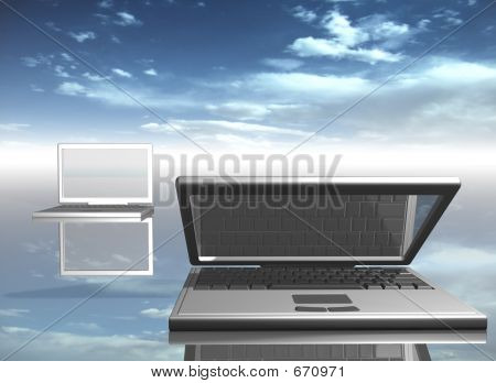 Picture or Photo of Laptops - 3d render