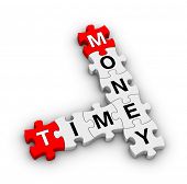 image of puzzle  - time is money jigsaw puzzle - JPG 
