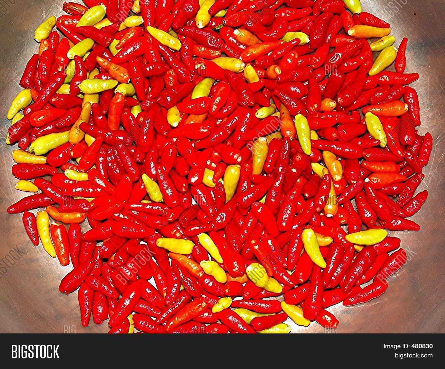 Bowl Hawaiian Chili Peppers Image & Photo Bigstock