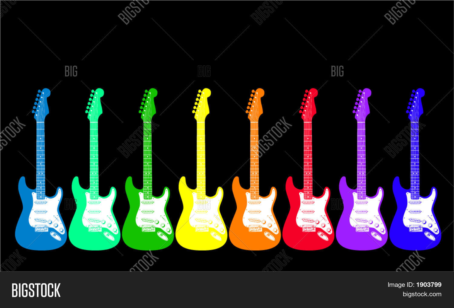 Electric-Guitar-Rainbow Stock Vector & Stock Photos | Bigstock