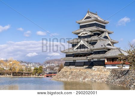 Poster: Matsumoto castle against blue sky