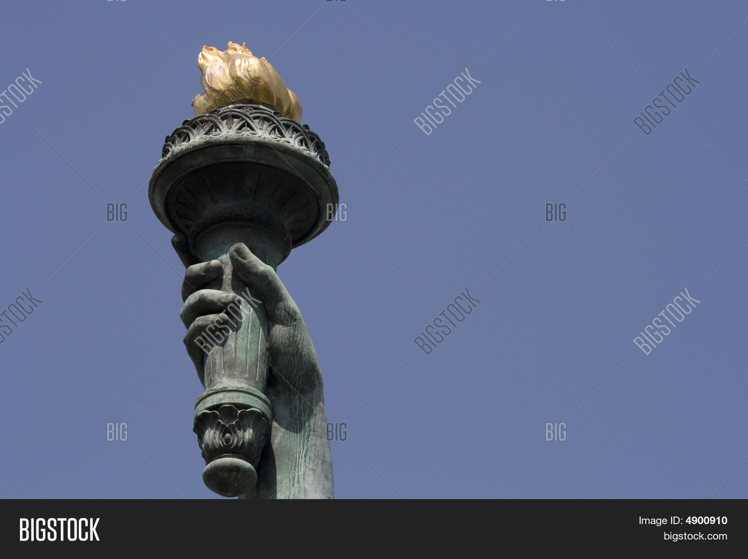 Torch Of Statue Of Liberty In Close Up Stock Photo & Stock Images Bigstock
