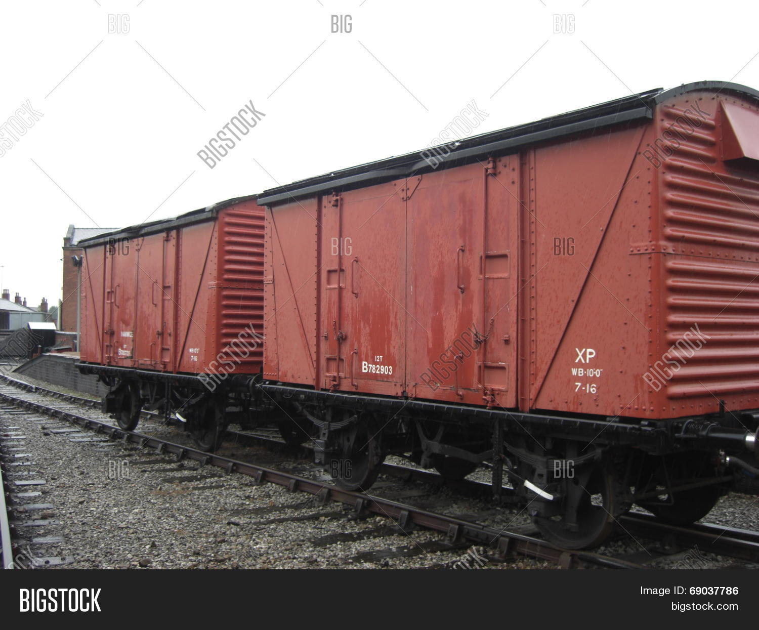 Goods Train Carriages Stock Photo & Stock Images Bigstock