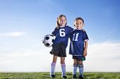 image of team  - Young Soccer Players on a team - JPG 