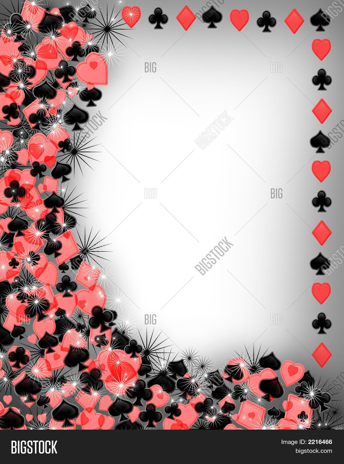 3d playing cards suits border image photo bigstock