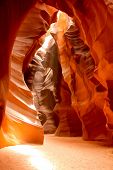 stock photo of inside  - Amazing shot at the Grand Canyon inside cave Antelope - JPG 