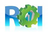 pic of investment  - Return on investment business concept illustration design over white - JPG 