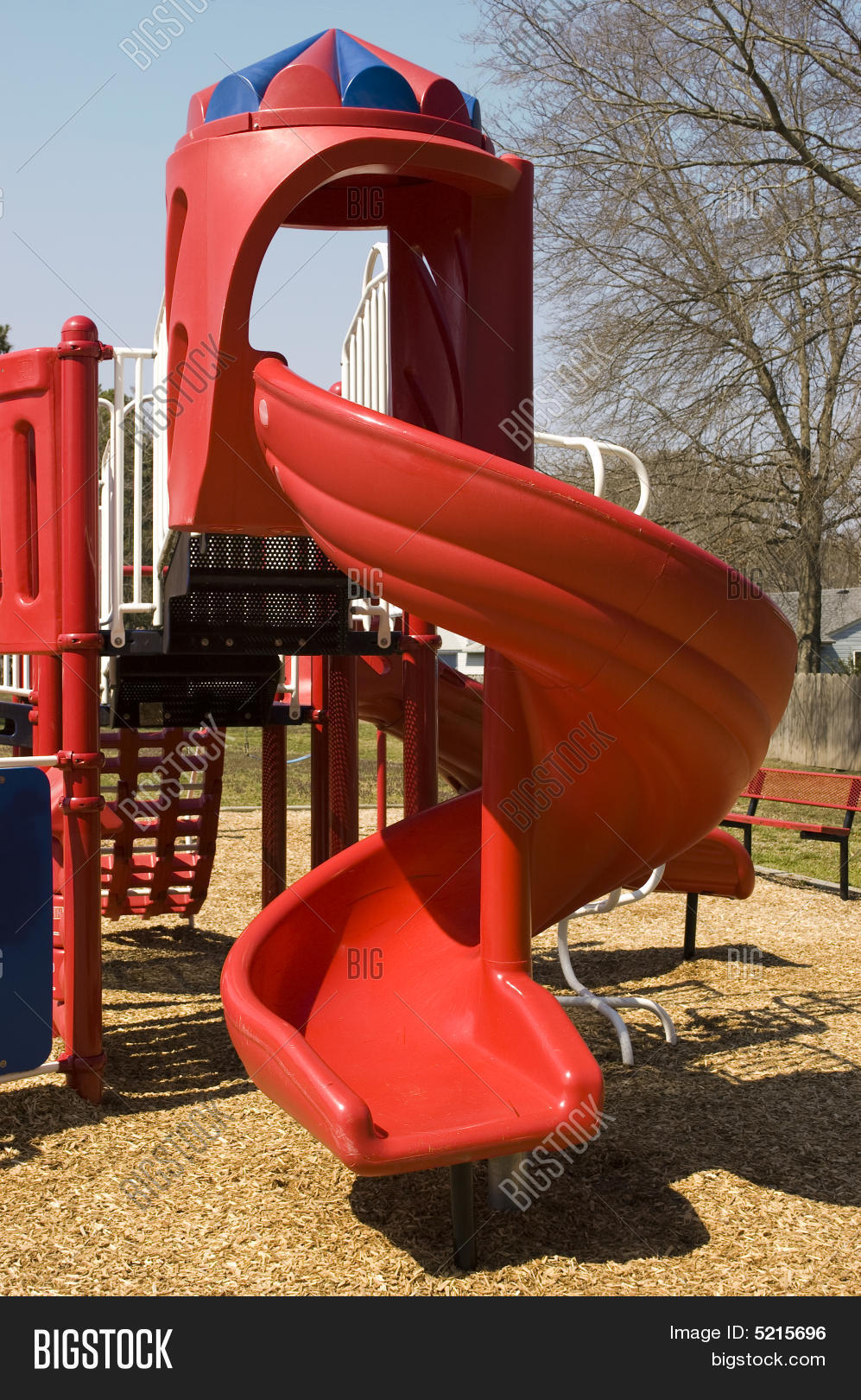 Red Playground Slide Image & Photo Bigstock