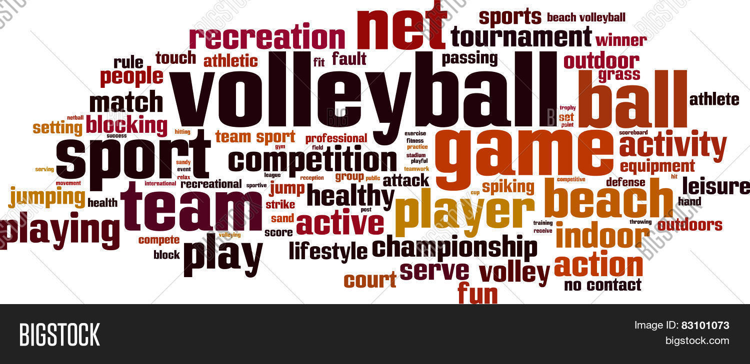 Volleyball Word Cloud Vector & Photo Bigstock