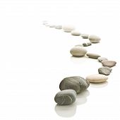 stock photo of step  - Stone path arranged to a zigzag - JPG 
