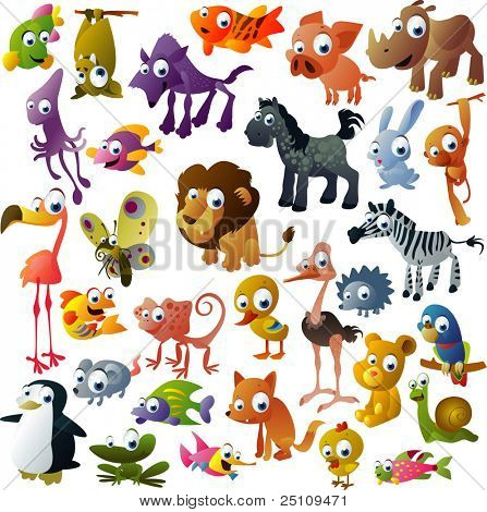 Picture or Photo of Extra big vector animal set
