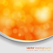 picture of outdoor  - EPS 10 Orange and yellow bokeh abstract light background with frame and shadow  - JPG 