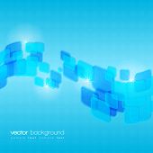 stock photo of warp  - EPS10 Colorful Perspective Warped Squares Vector Background - JPG 