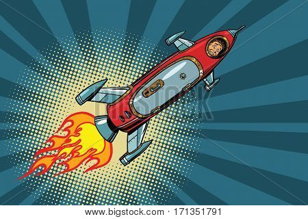 Poster: Vintage astronaut in