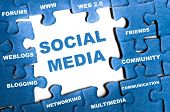 pic of puzzle  - Social media blue puzzle pieces assembled - JPG 