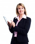 pic of business people  - Smiling business woman with a tablet computer - JPG 