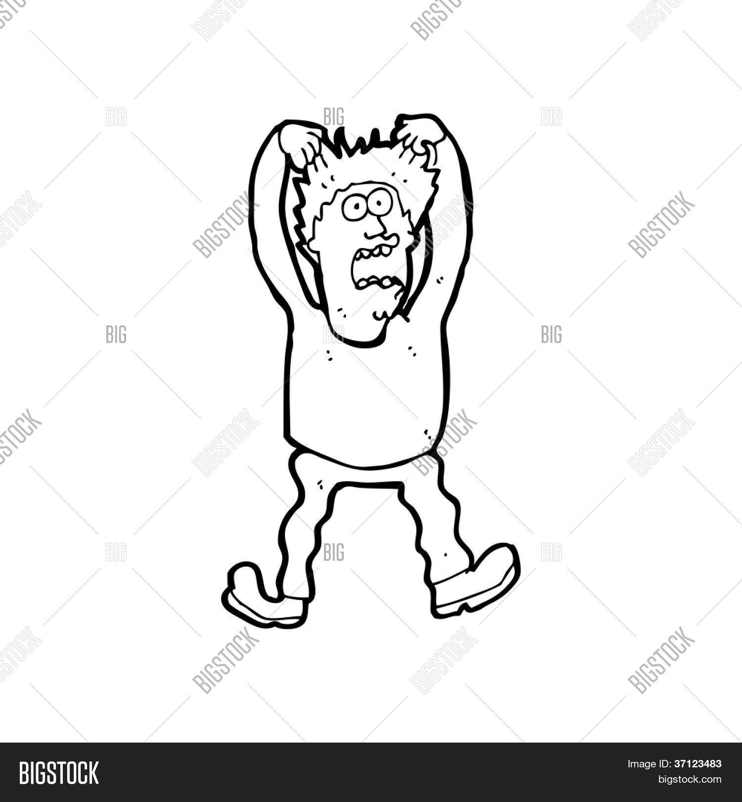 Cartoon Man Pulling Hair Out Image & Photo Bigstock