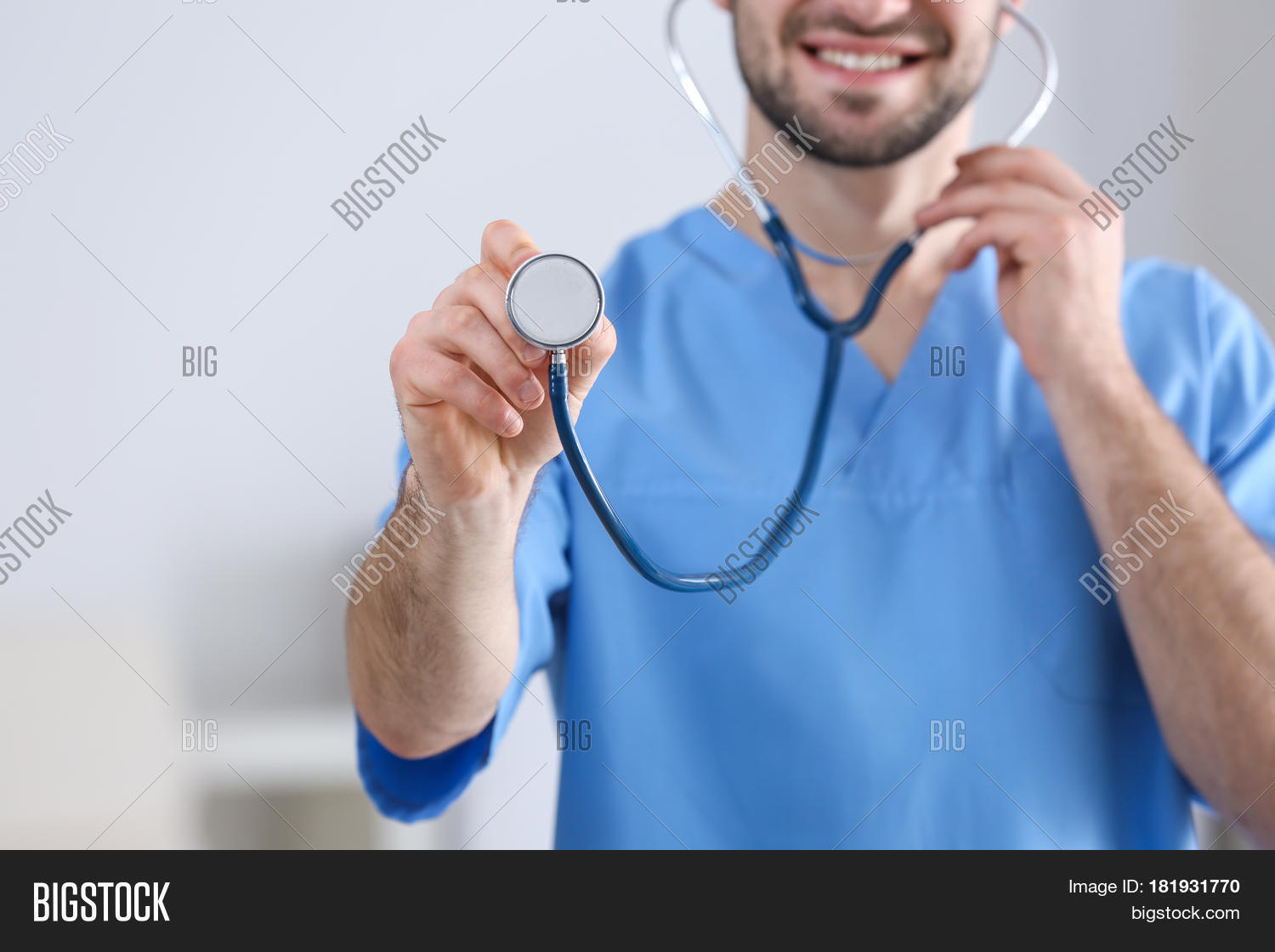 Young medical assistant with stethoscope in office, closeup Stock Photo & Stock Images Bigstock
