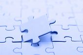 stock photo of puzzle  - the last puzzle piece - JPG 