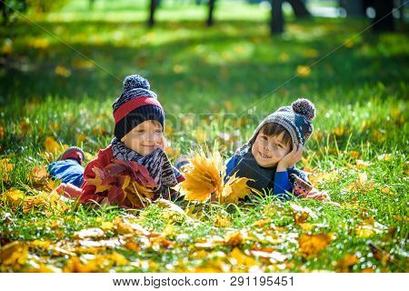 Poster: Beautiful Boy Little Child Laying