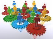 foto of workforce  - Multi colour 3D figures  - JPG 