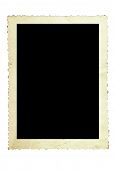 picture of  photo  - Vintage photo frame with scalloped edge isolated on white - JPG 