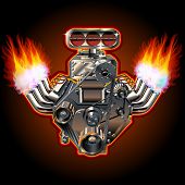 picture of transportation  - Cartoon Turbo Engine - JPG 
