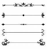 picture of holidays  - Ornamental line rules for page division or design accents or to create elegant Victorian style calligraphy scroll work frame or border for a vintage ad or wedding announcement ornament - JPG 