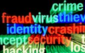 picture of fraud  - Close up of monitor screen and Fraud virus identity - JPG 