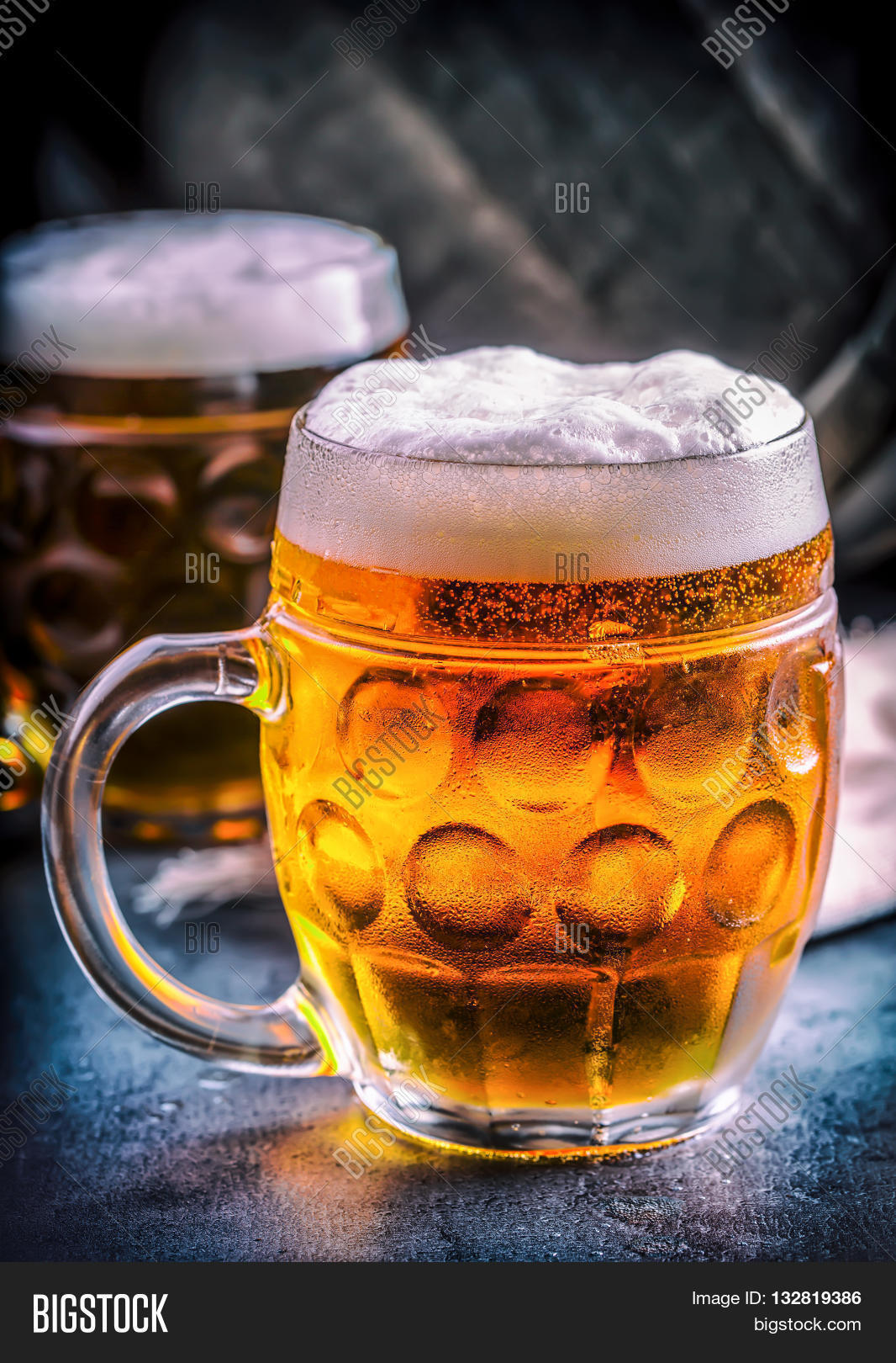 Beer. Two Cold Beers. Draft Beer. Image & Photo Bigstock